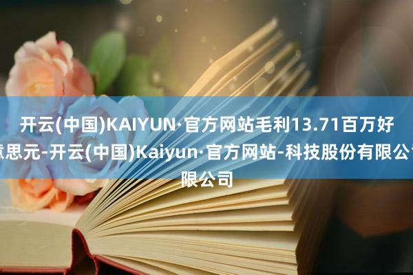 开云(中国)KAIYUN·官方网站毛利13.71百万好意思元-开云(中国)Kaiyun·官方网站-科技股份有限公司