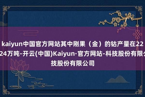 kaiyun中国官方网站其中刚果（金）的钴产量在22万-24万吨-开云(中国)Kaiyun·官方网站-科技股份有限公司