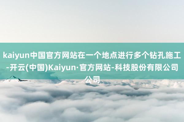 kaiyun中国官方网站在一个地点进行多个钻孔施工-开云(中国)Kaiyun·官方网站-科技股份有限公司